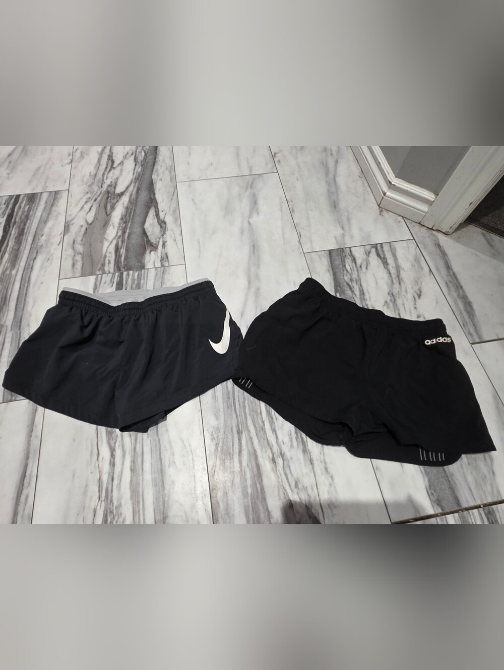 Nike & Adidas Women’s Black Athletic Shorts - Dual Pack